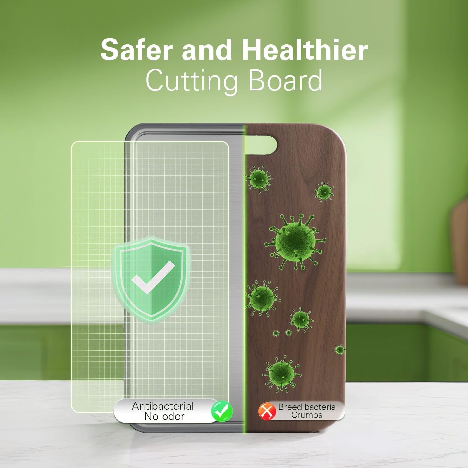 INZOO double-sided board for vegetable prep with non-porous surface