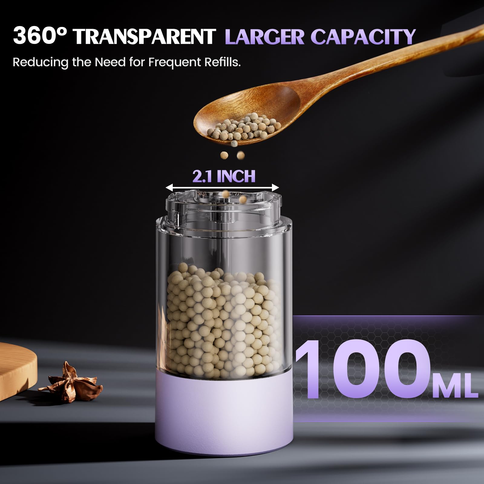 ioion large transparent chamber helps monitor refills at a glance