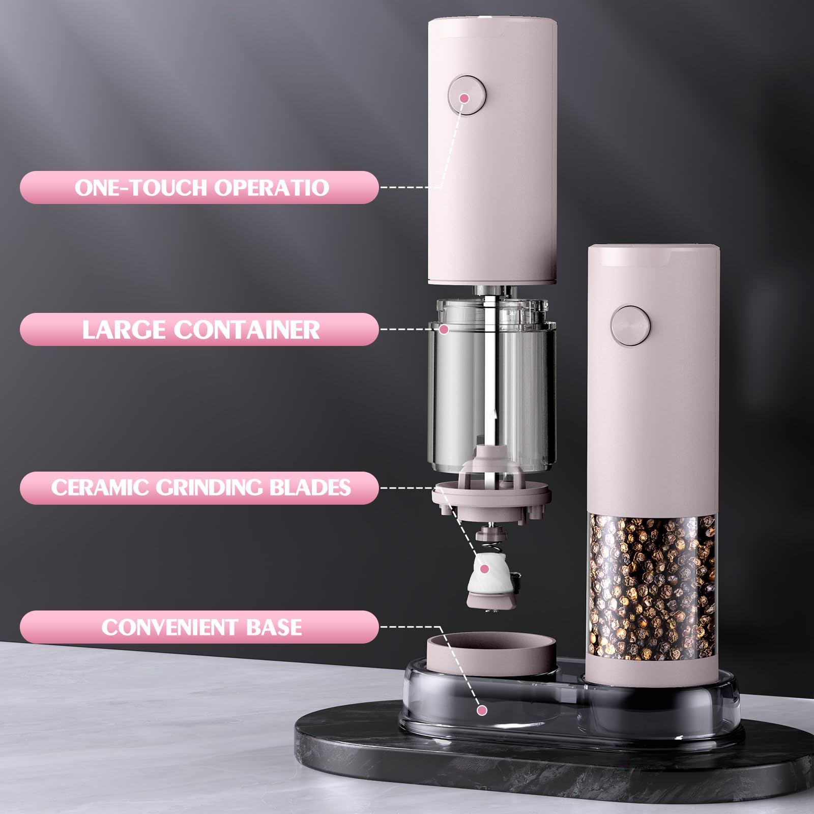 ioion gift-ready grinder set for housewarmings and birthdays