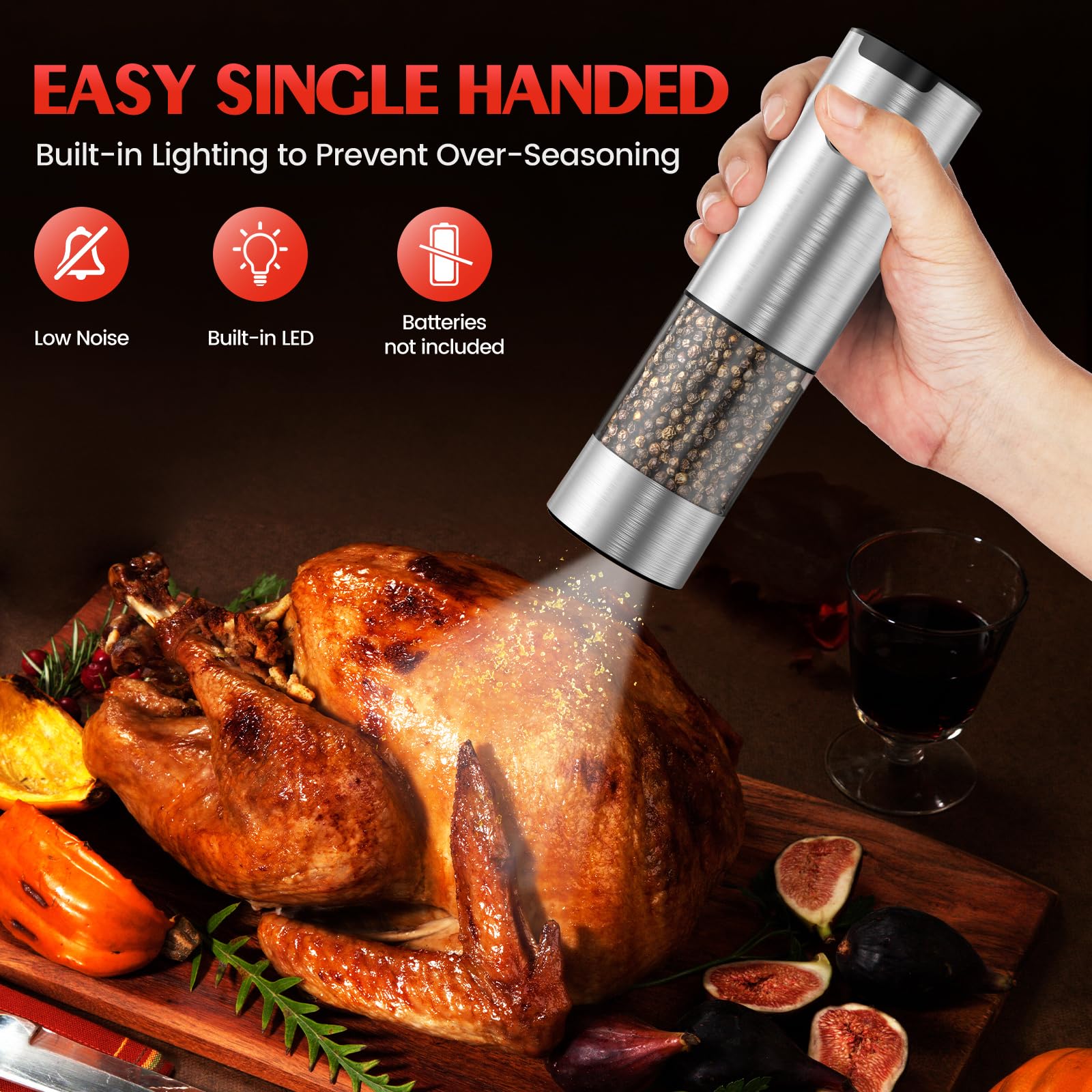 ioion stainless steel body grinder offers a durable modern look