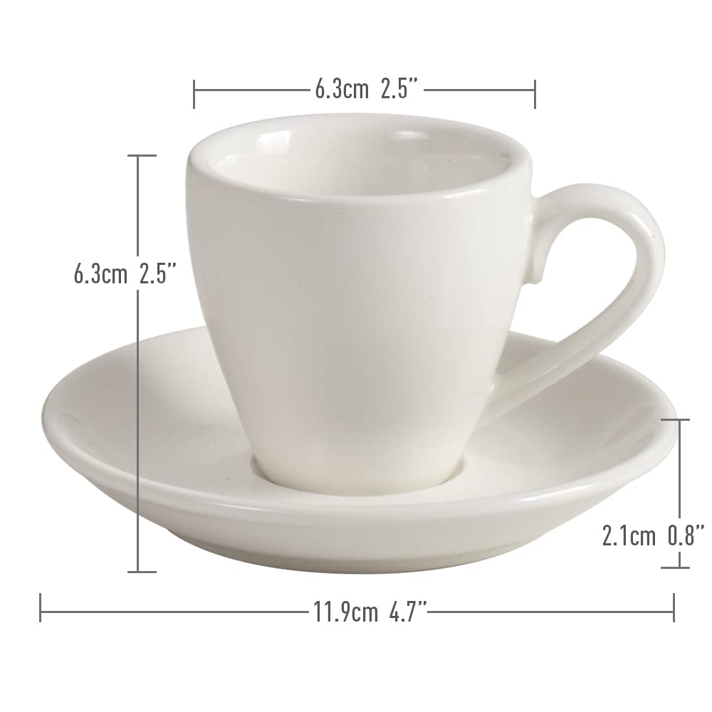 ionEgg espresso cup with saucer in white for stylish serving