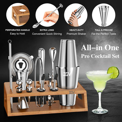IOV rust-resistant stainless steel shaker with welded base for long-lasting durability