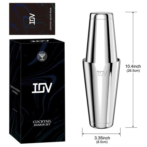 IOV stainless steel shaker tins with welded base deliver durable, rust-resistant performance.
