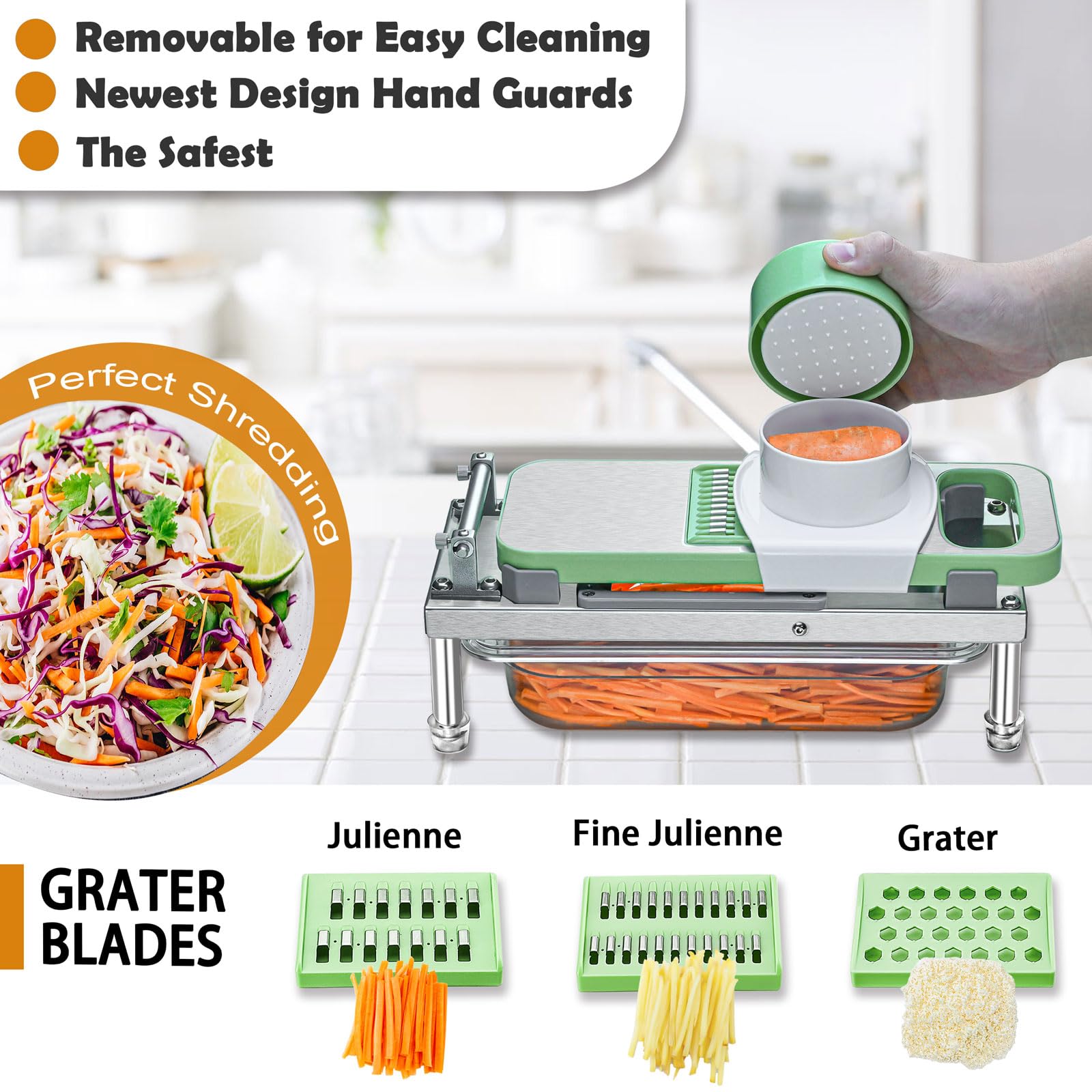 IPOVIPO food cutter and grater mandoline slicer for precise slicing.