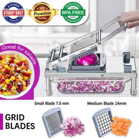 IPOVIPO chopper container catches chopped veggies for quick transfer