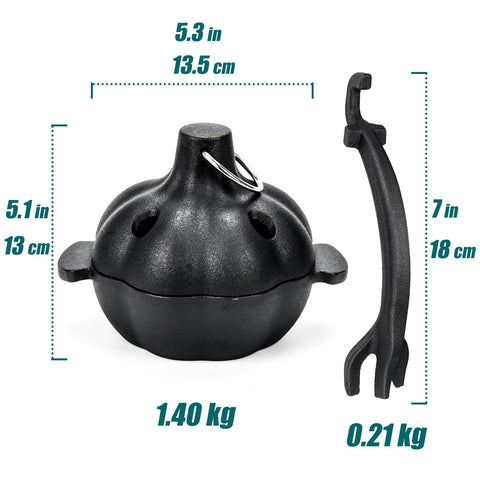 IPROUDER 2-in-1 handle garlic roaster showing lift and safe lid handling.