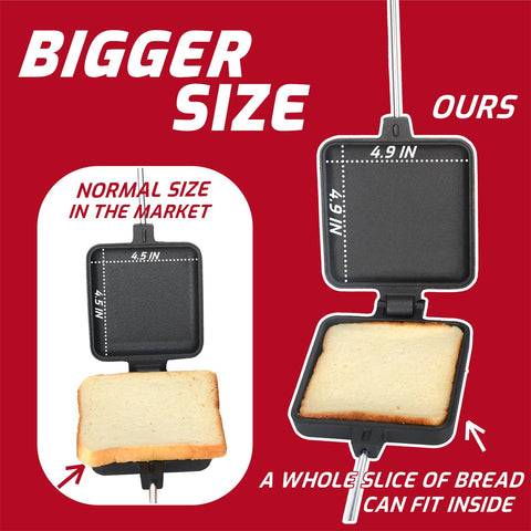 IPROUDER extended wooden handles keep hands cool while flipping flames.