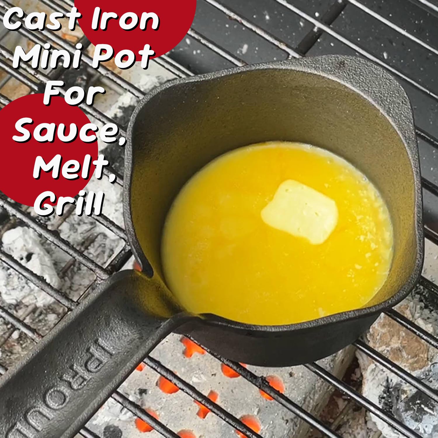 IPROUDER pre-seasoned cast iron delivers even heat for melting sauces