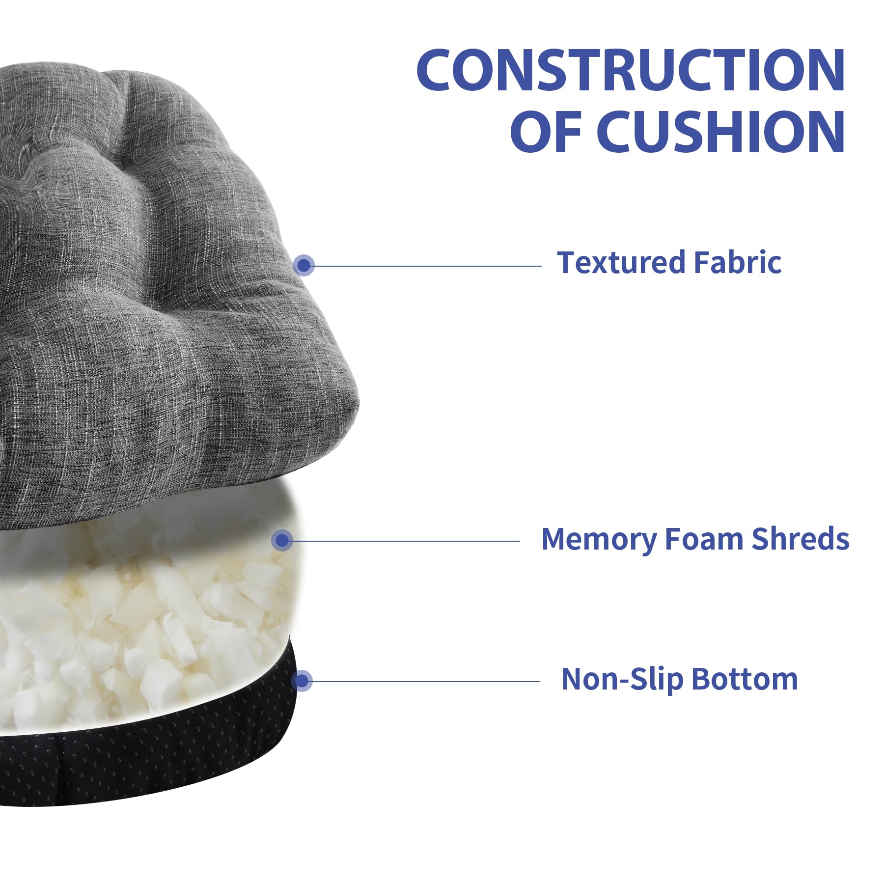 IPYNBAP 9-point design helps maintain cushion shape.