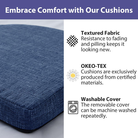 IPYNBAP tied cushions stay securely anchored to chair surfaces.