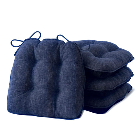 IPYNBAP chair cushions set of 4 in navy for comfortable dining seating and stable fit.