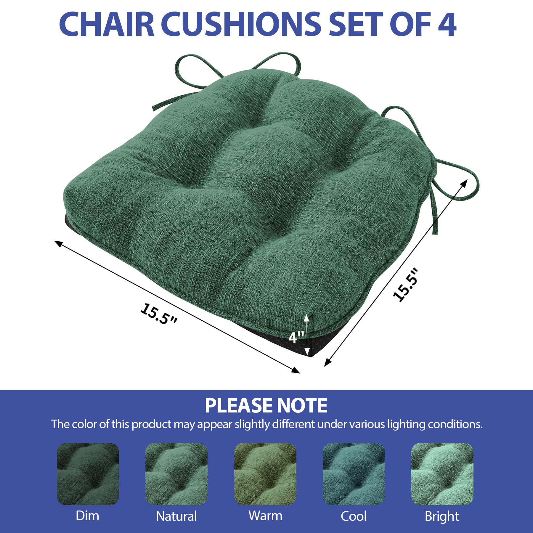 IPYNBAP cushions showing non-slip bottom and securing ties