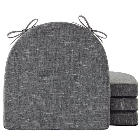 IPYNBAP chair cushions with ties provide secure seating on dining chairs.