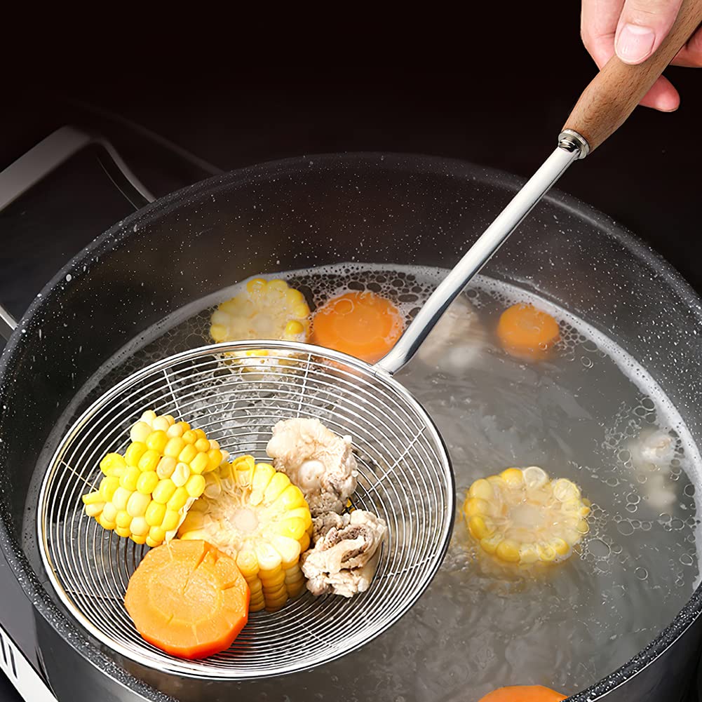 IQCWOOD kitchen spider-strainer for frying and boiling tasks