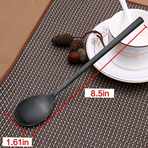 IQCWOOD black finish spoons add modern touch to dining service