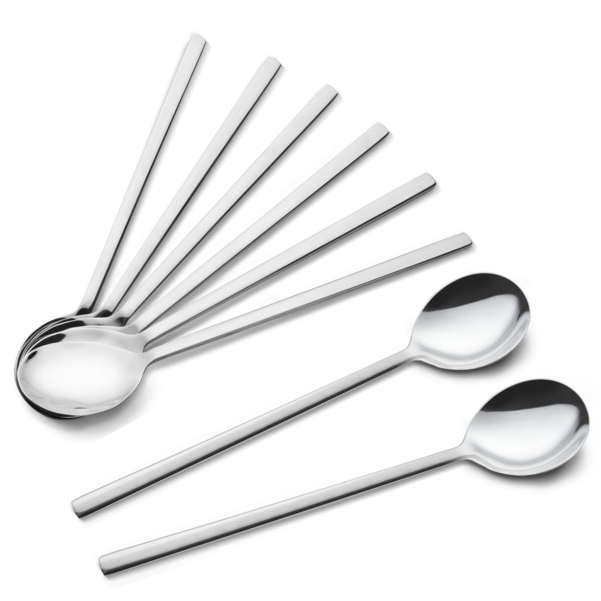 IQCWOOD 8-piece Korean spoon set for durable, everyday home dining.
