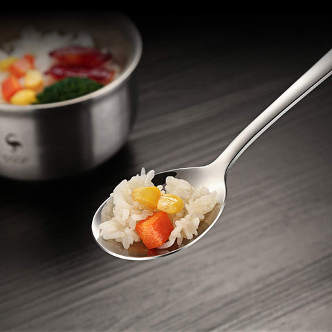 IQCWOOD spoon complements modern tableware for home or restaurant use.