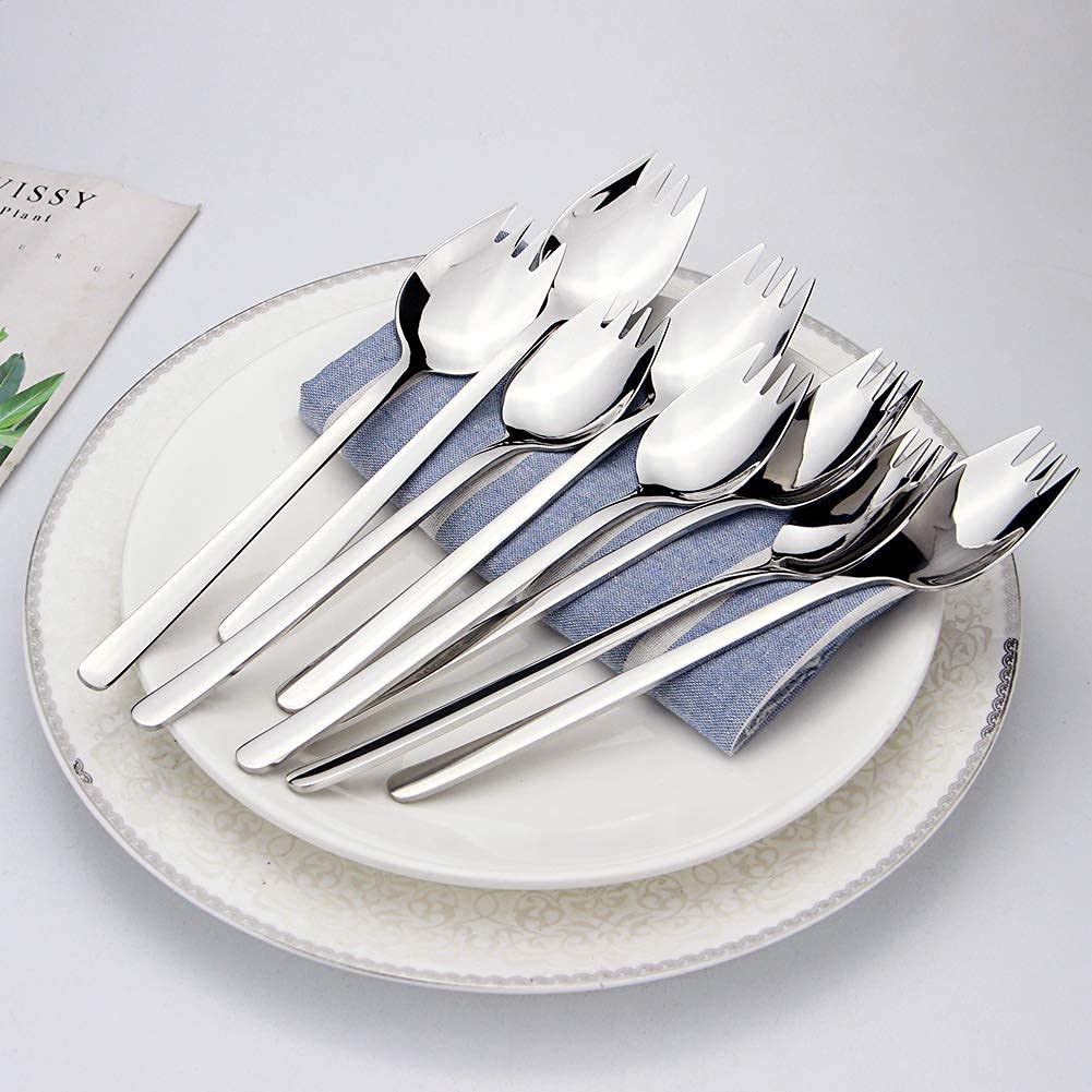 IQCWOOD sporks ergonomic weight and balanced feel