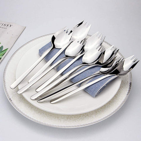 IQCWOOD sporks ergonomic weight and balanced feel
