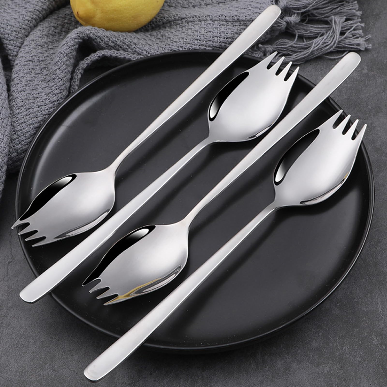 IQCWOOD sporks with smooth edges for safe use