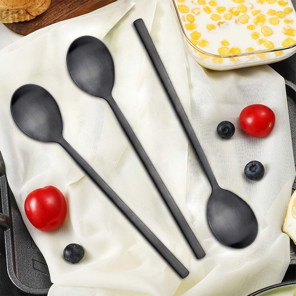 IQCWOOD stainless steel spoon with dishwasher safe finish and mirror polish