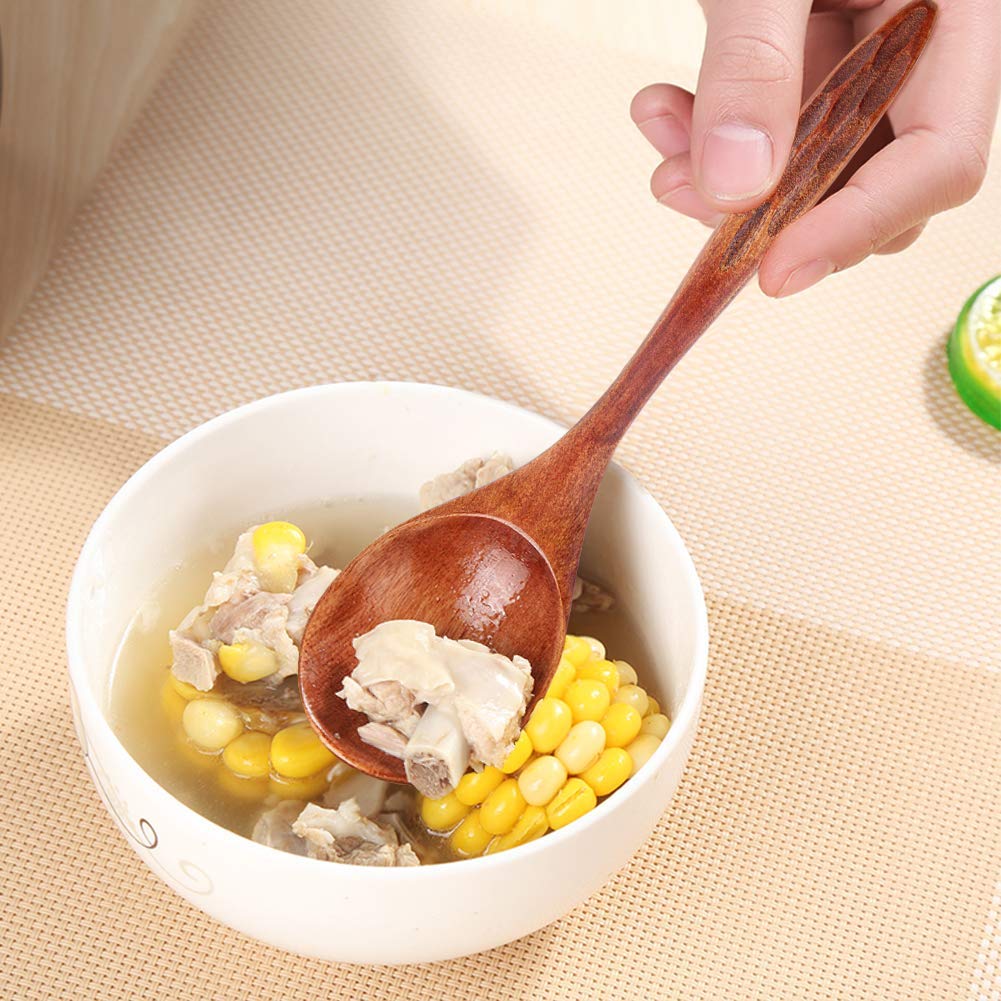 IQCWOOD turtle-shell texture spoons showcase unique grain and comfortable grip.