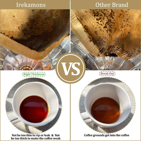 Irekamons folded seams bottom design ensures tight fit and steady flow.