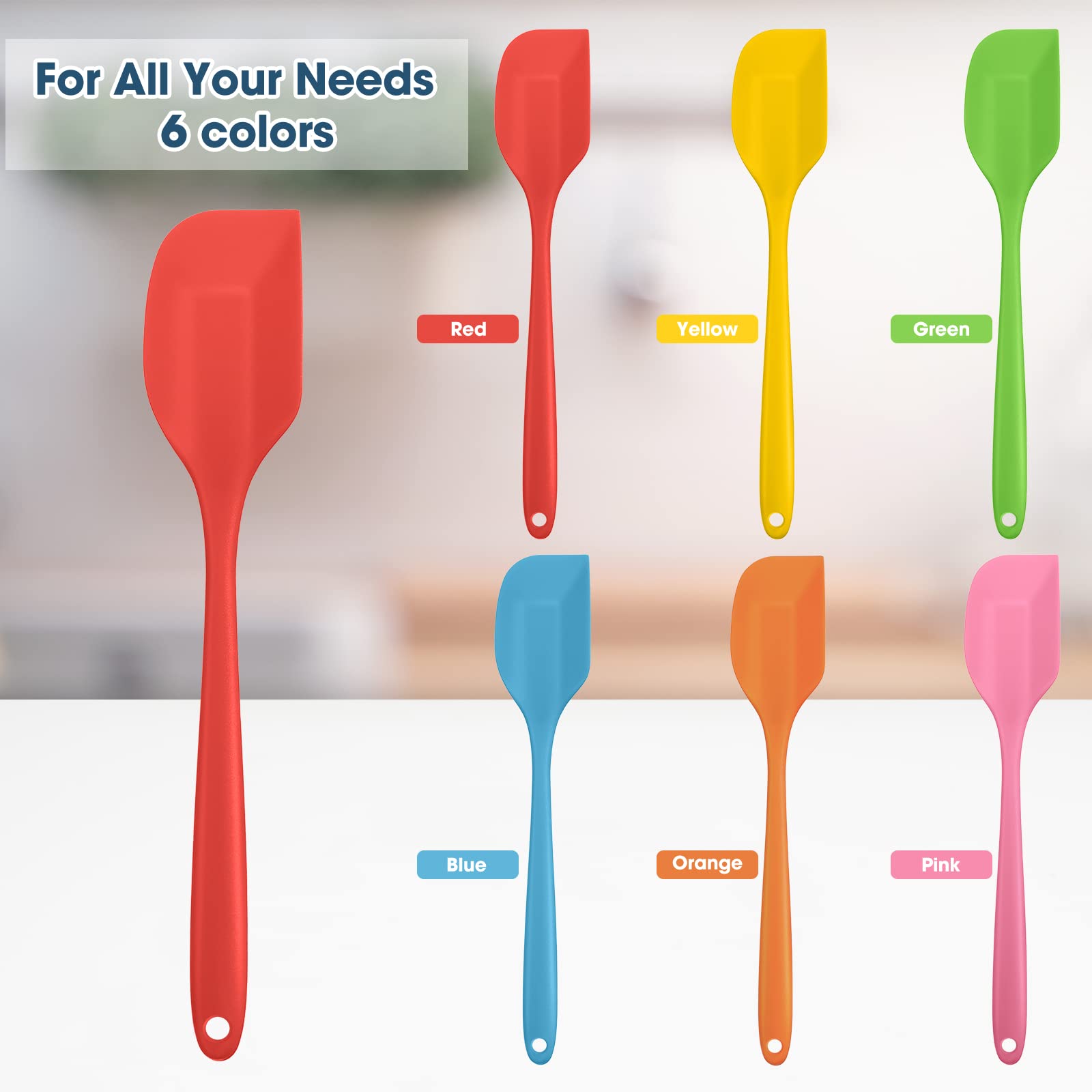 Irenare 8.3-inch spatula length for easy scraping and mixing.
