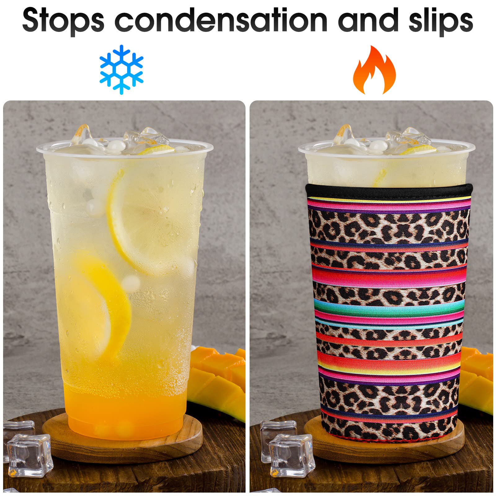 Irenare cactus-pattern sleeve offers grip and splash-free handling.
