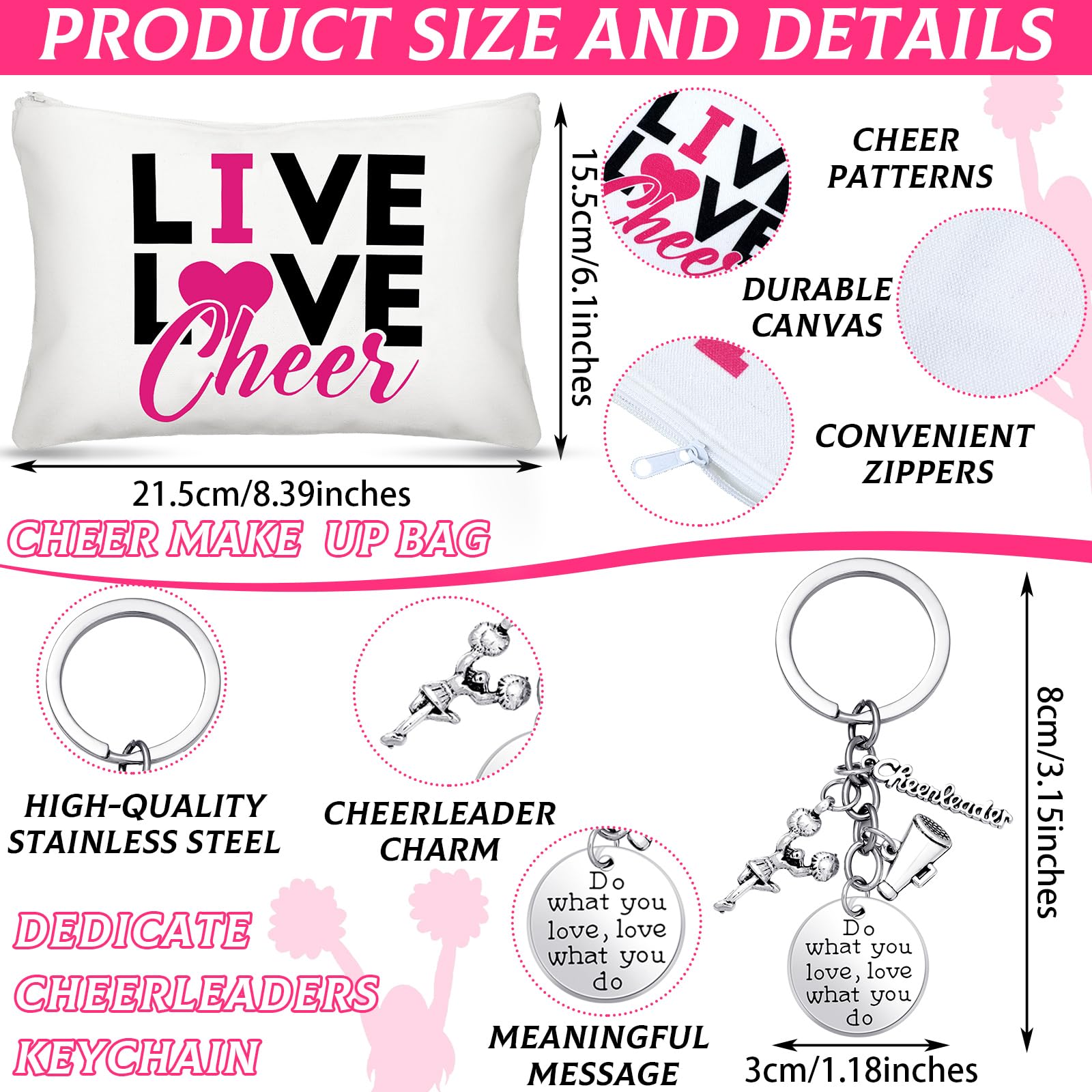 Irenare pink stainless steel bracelet for team spirit and durability