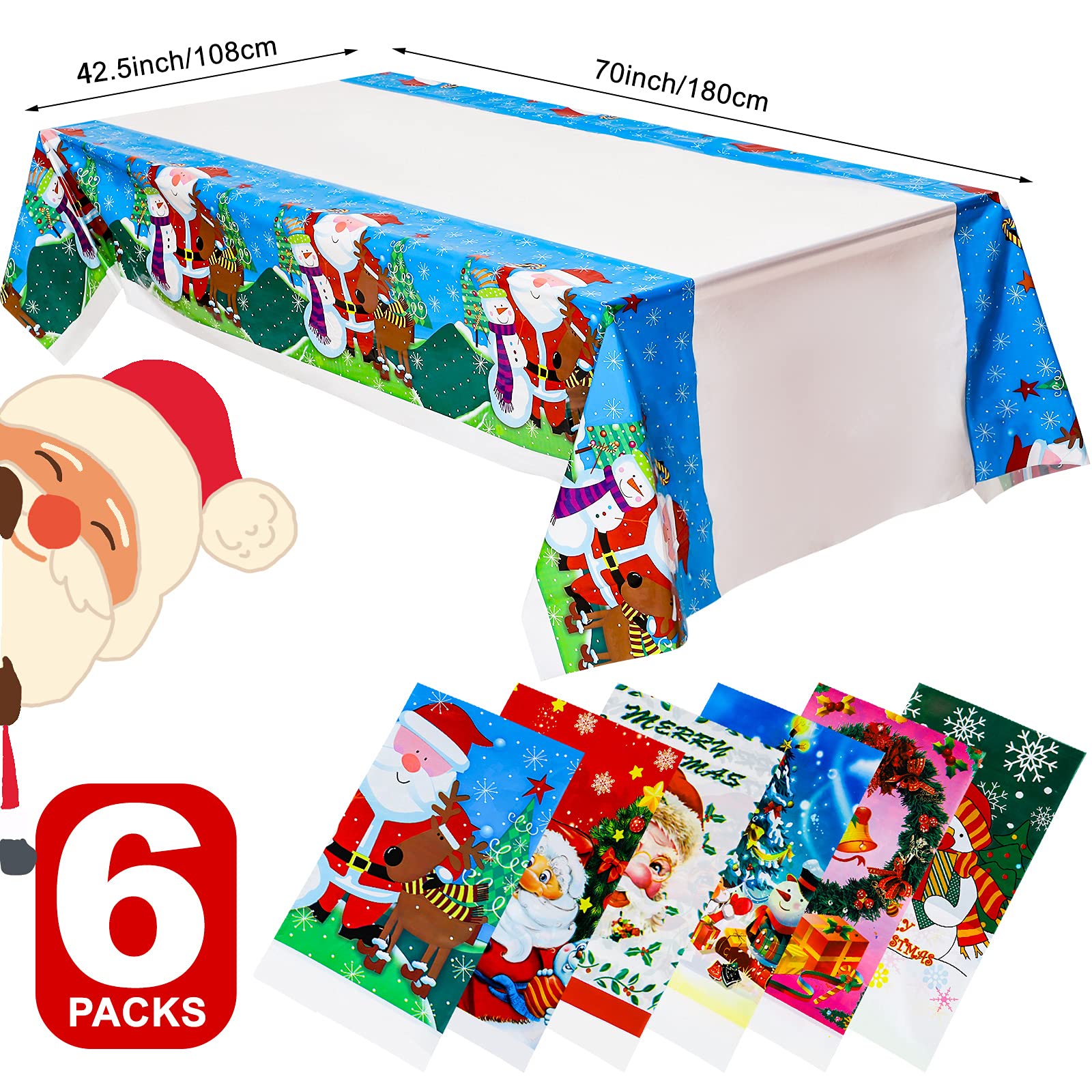 Irenare Christmas tablecloth featuring a tree pattern enhances holiday ambiance
