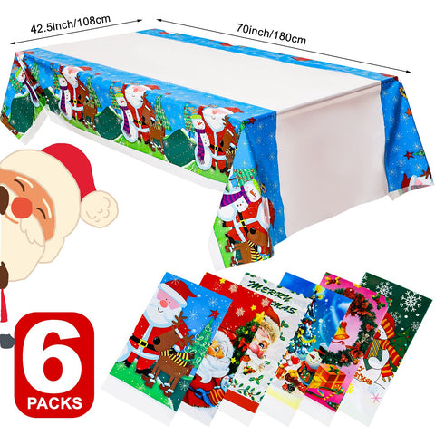 Irenare Christmas tablecloth featuring a tree pattern enhances holiday ambiance