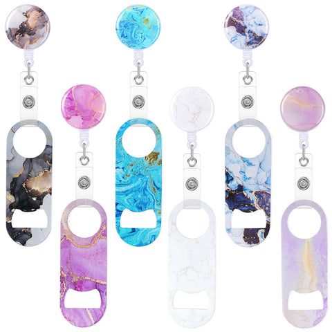 Irenare marble pattern 1 flat bottle opener, portable bartender tool for quick caps