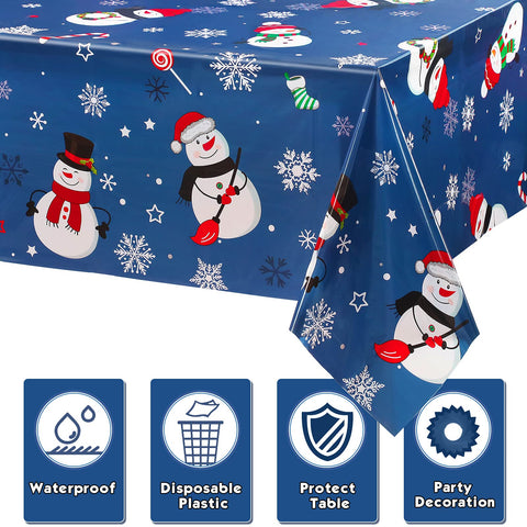 Irenare waterproof plastic tablecloth for easy cleanup after meals