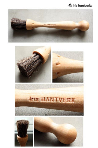 Iris Hantverk handcrafted birch wood mushroom brush blending Swedish craftsmanship with practical kitchen use