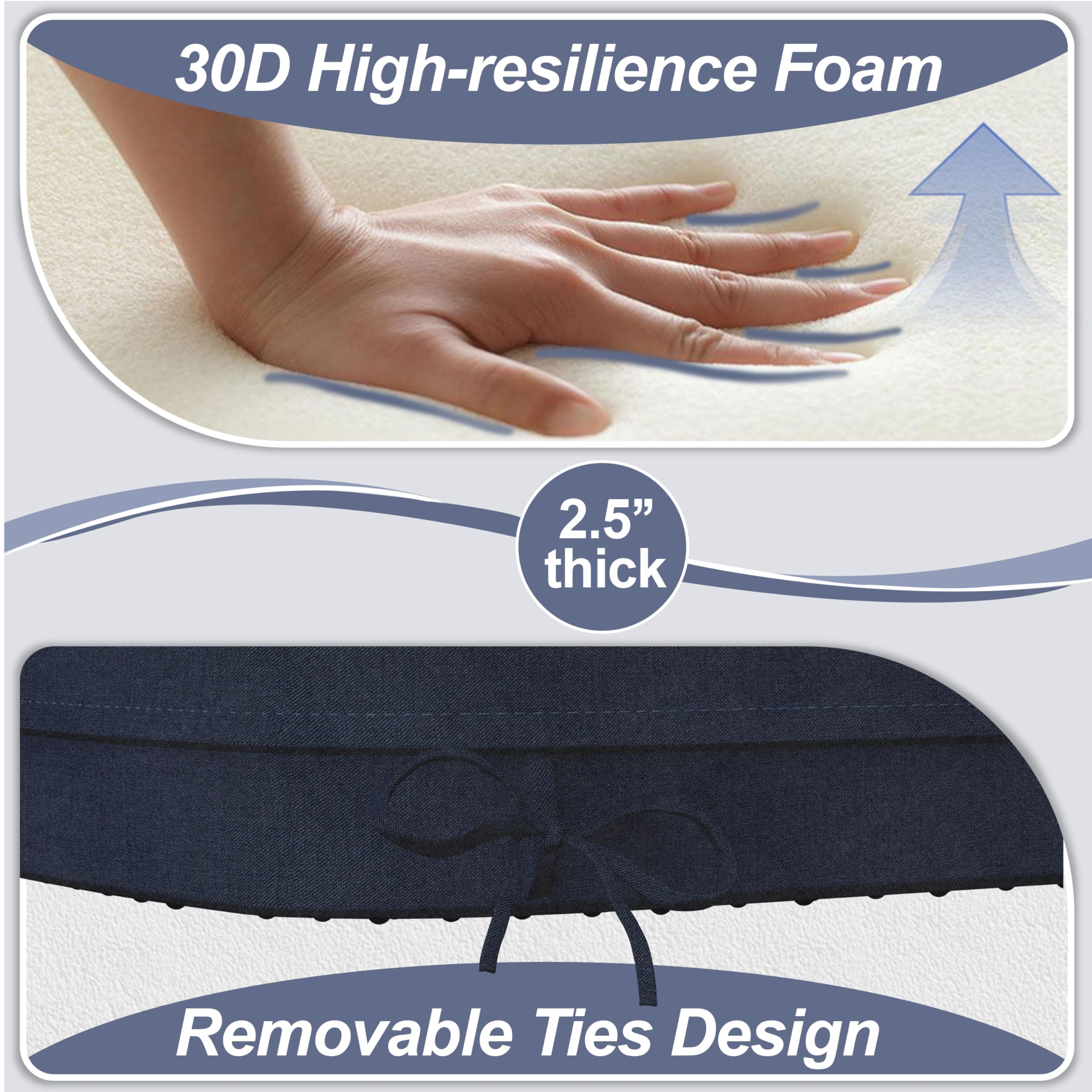 Iristykilin six-pack dining chair cushions offer durable, breathable covers.