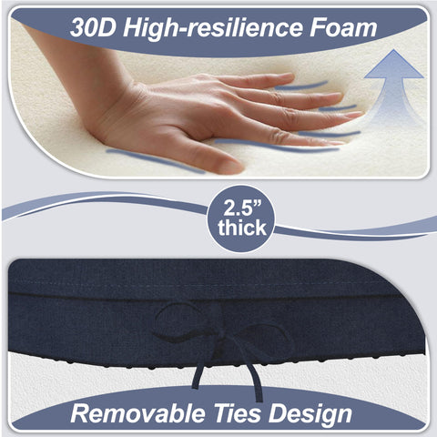 Iristykilin six-pack dining chair cushions offer durable, breathable covers.