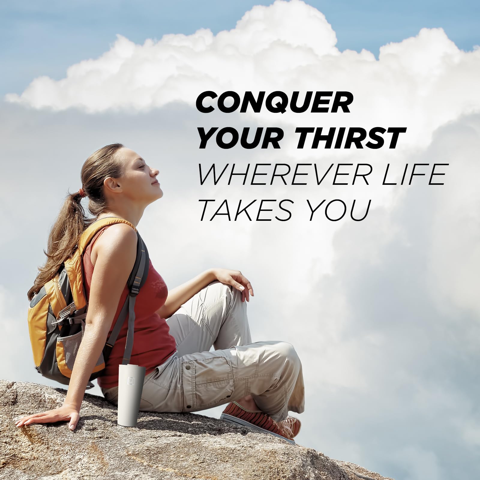IRON °FLASK Classic Tumbler fits most cup holders on the road.