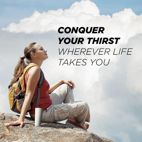 IRON °FLASK Classic Tumbler fits most cup holders on the road.