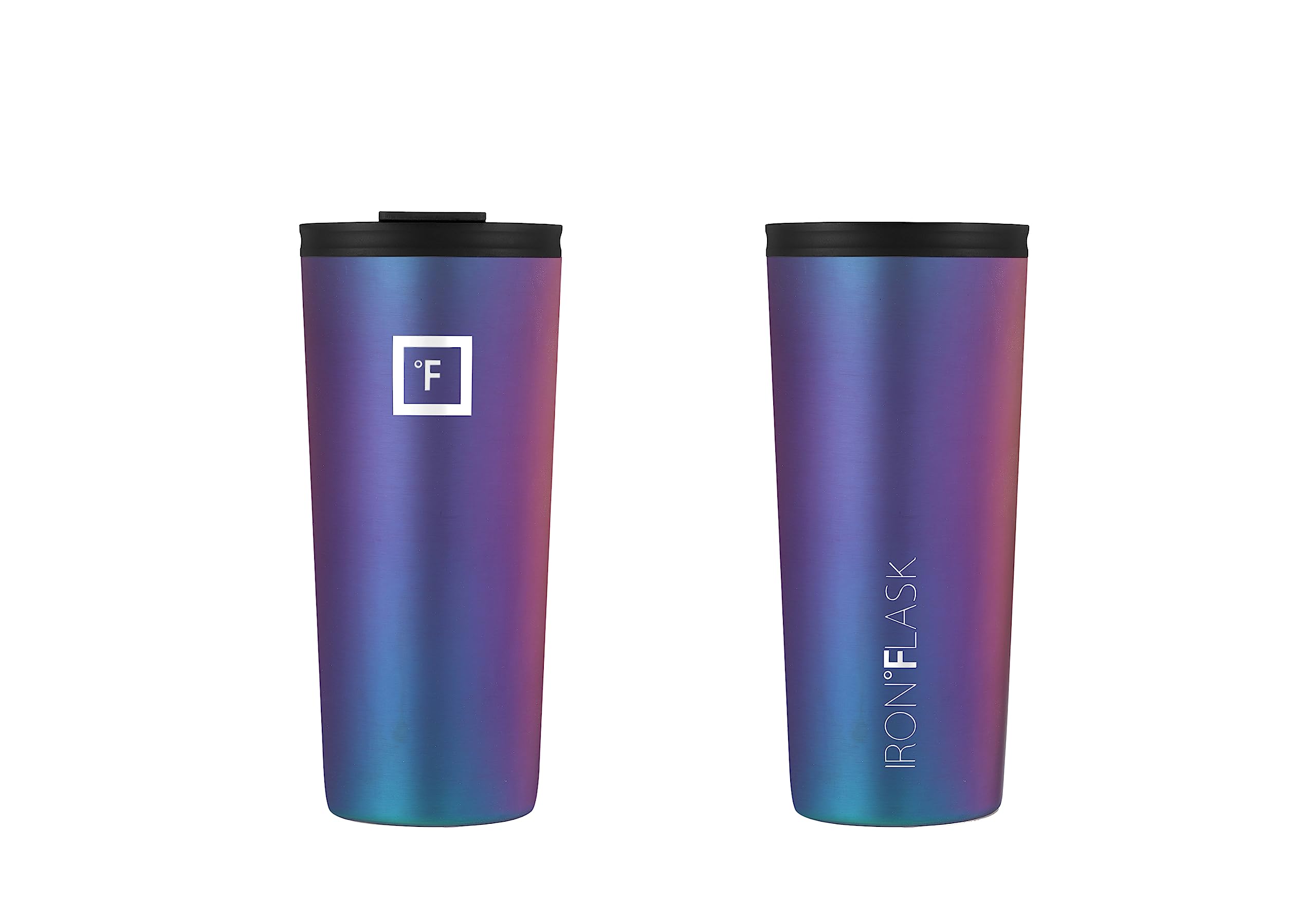 IRON °FLASK Classic Tumbler Aurora 24 oz rubber bottom coaster for slip-free use.