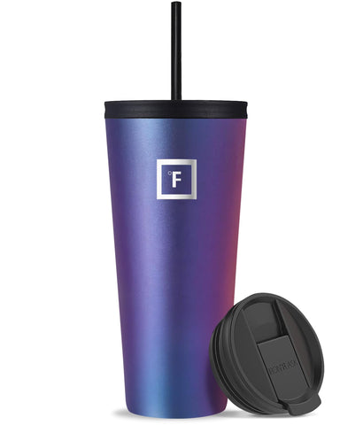 IRON °FLASK Classic Tumbler Aurora front view, durable powder-coated finish for daily use