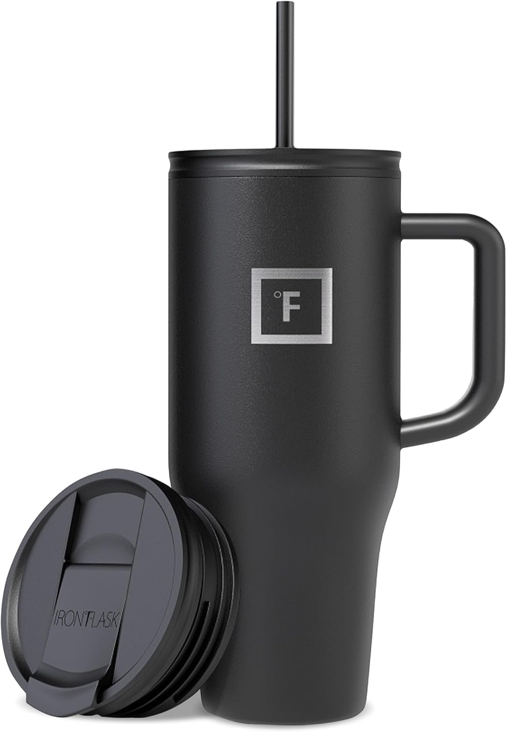 IRON °FLASK Co-Pilot 32oz mug with straw lid for spill-free on-the-go hydration.