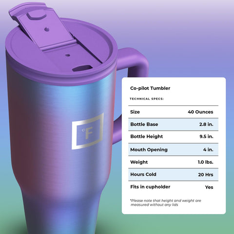 IRON °FLASK Co-Pilot mug keeps drinks hot or cold for hours