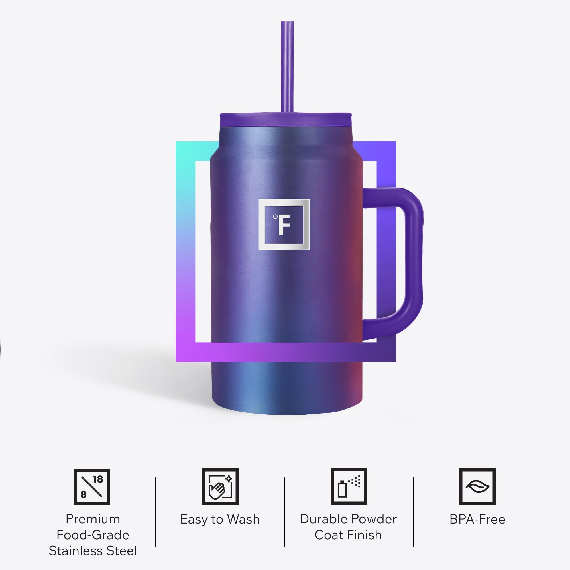 IRON °FLASK Co-Pilot mug uses double-wall insulation to maintain temperature.