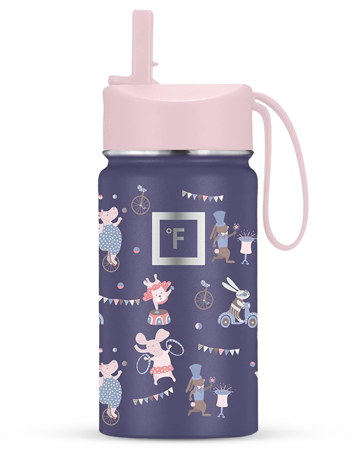 IRON °FLASK Kids Bottle with Straw Lid, secure spill-free hydration for kids on the go