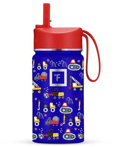 IRON °FLASK Kids Bottle with straw lid keeps drinks cold for school.