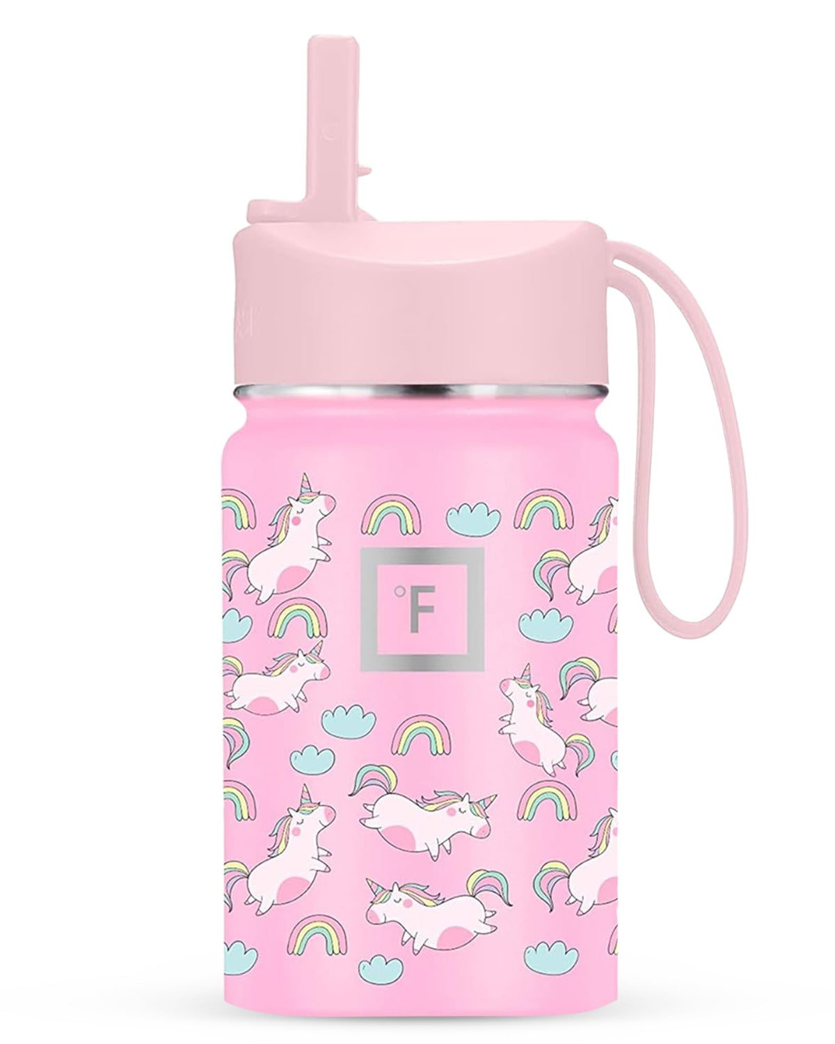 IRON °FLASK Kids Water Bottle Stardust Unicorns with straw lid for easy sipping