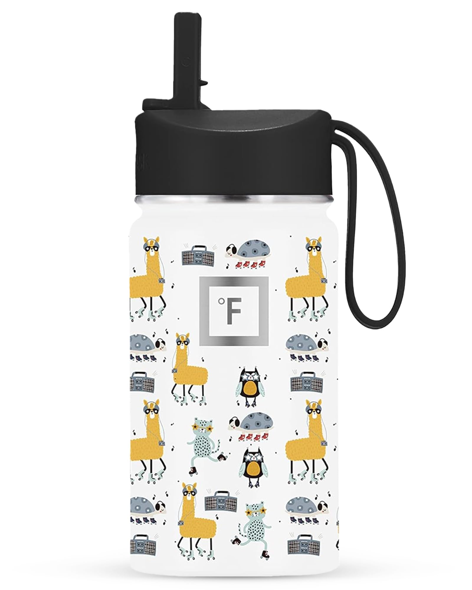 IRON °FLASK Kids bottle with straw lid offers spill-safe hydration for school.