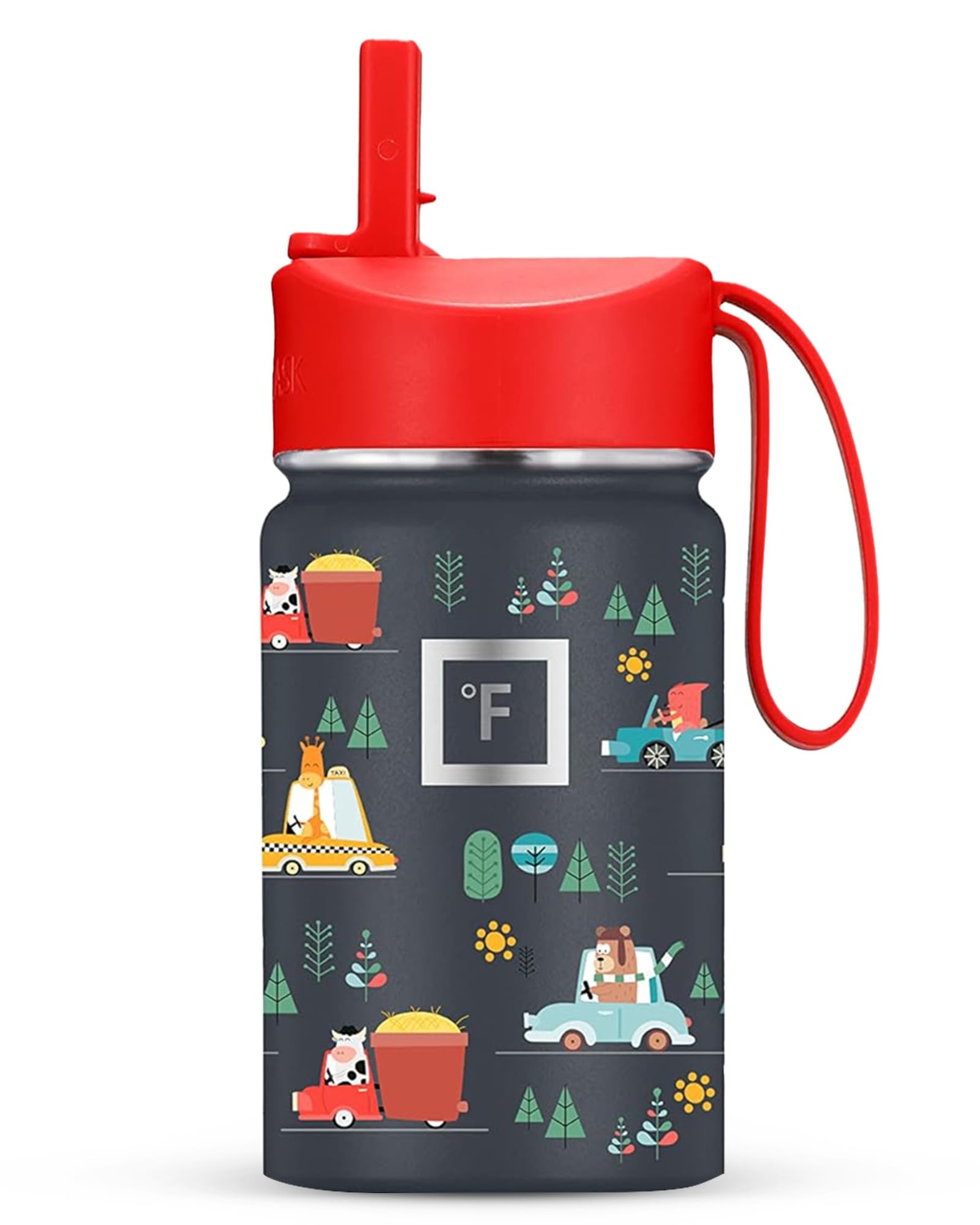 IRON °FLASK Kids Water Bottle straw lid close-up showing leakproof design for school