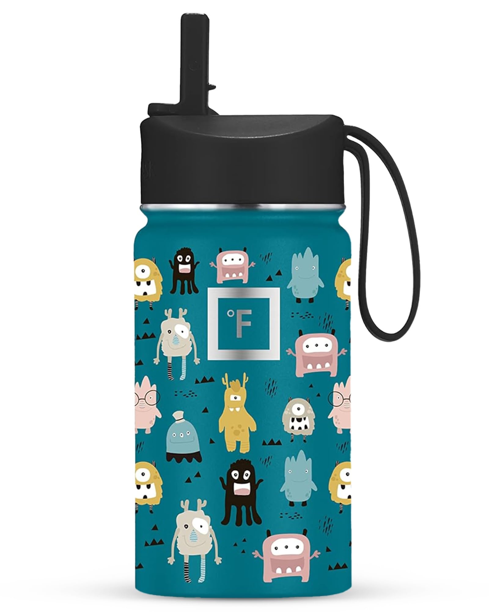 IRON °FLASK Kids water bottle with straw lid, easy sipping and leakproof.